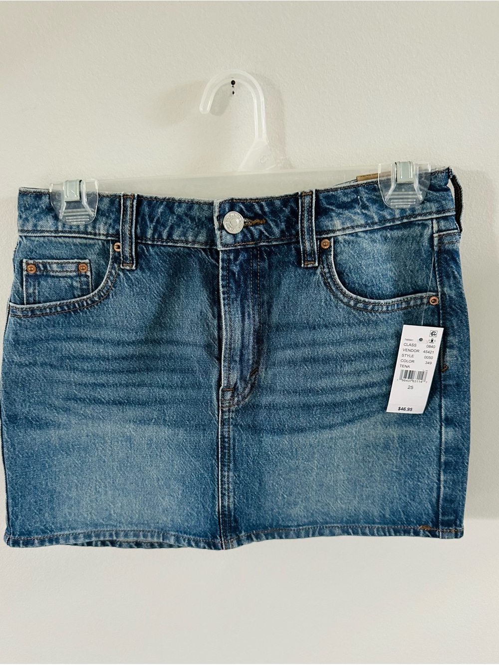 PacSun Bella Mid-rise Denim Mini Skirt, Size 25, NWT